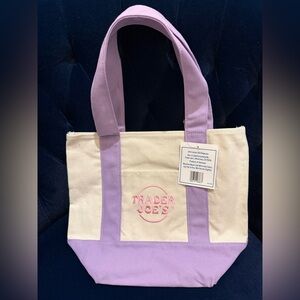 Trader Joe’s Limited Edition Mini Pastel Canvas Tote Bag - LAVENDER